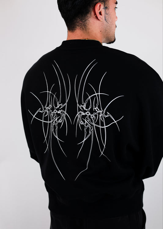 Sweat-Shirt Noir Design Tribal