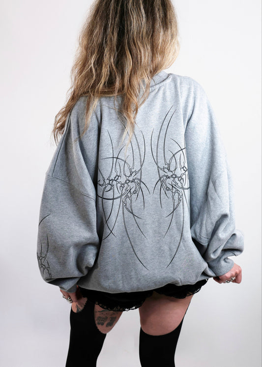 Sweat-Shirt Gris chiné Design Tribal