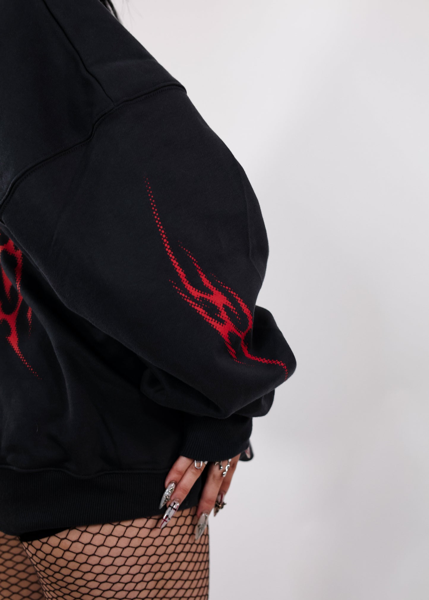 Sweat à Capuche avec fermeture Obsidienne Design Tribal Dot Pattern