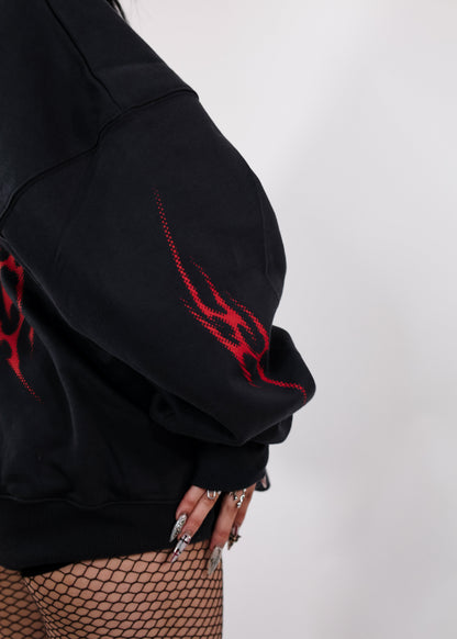 Sweat à Capuche avec fermeture Obsidienne Design Tribal Dot Pattern