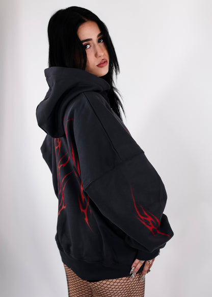 Sweat à Capuche avec fermeture Obsidienne Design Tribal Dot Pattern